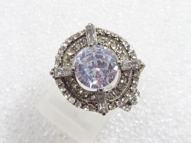 JAPANESE KIMONO / ANTIQUE CRYSTAL RING (SIZE 11)